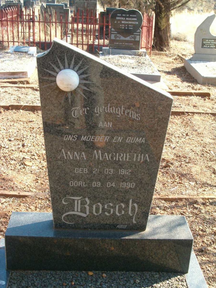 BOSCH Anna Magrietha 1912-1990