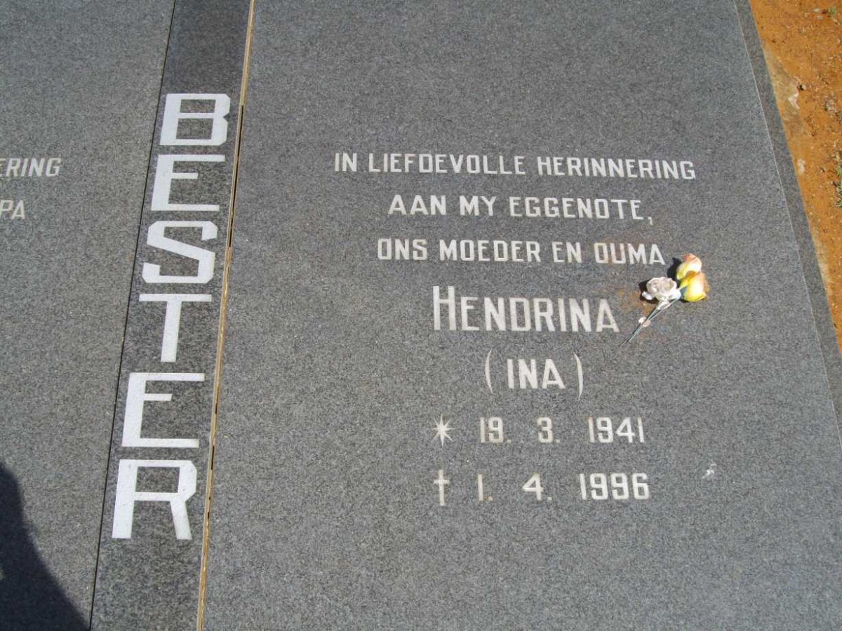 BESTER Hendrina 1941-1996