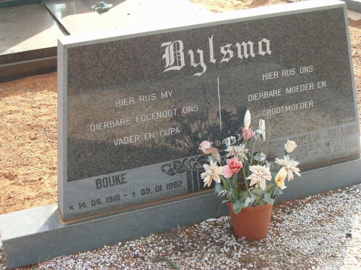 BYLSMA Bourke 1916-1982 &amp; Cornelia Johanna VAN WYK 1918-1963