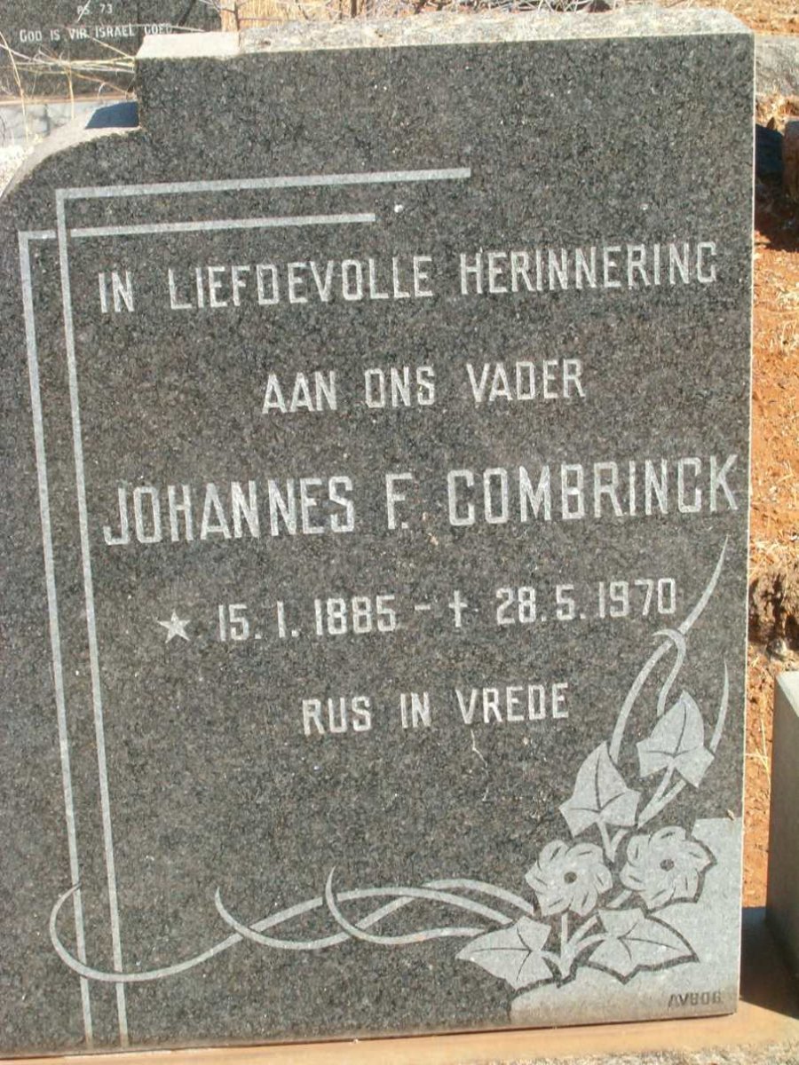 COMBRINCK Johannes F. 1885-1970