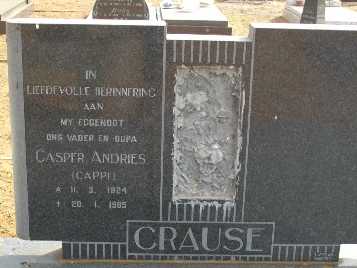 CRAUSE Casper Andries 1924-1985