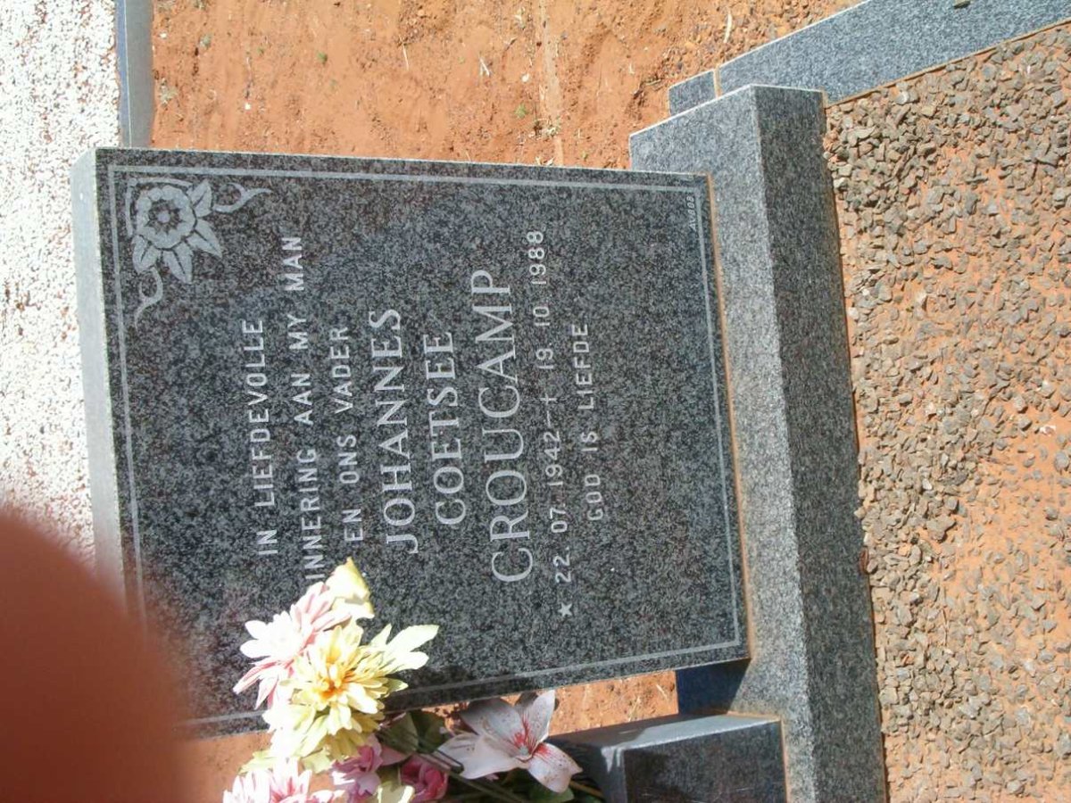 CROUCAMP Johannes Coetsee 1942-1988