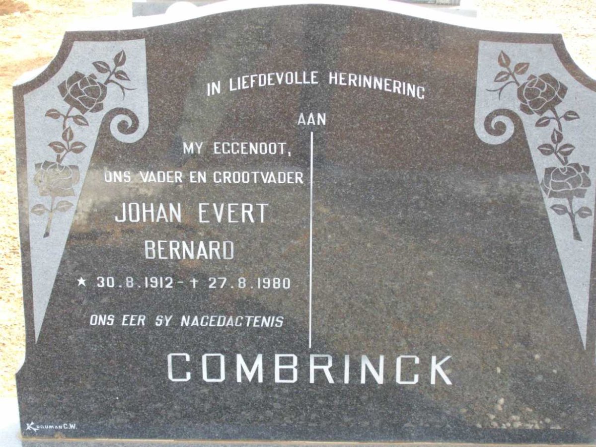 COMBRINCK Johan Evert Bernard 1912-1980