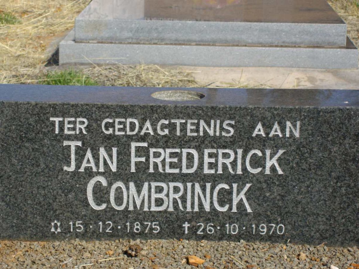 COMBRINCK Jan Frederick 1875-1970