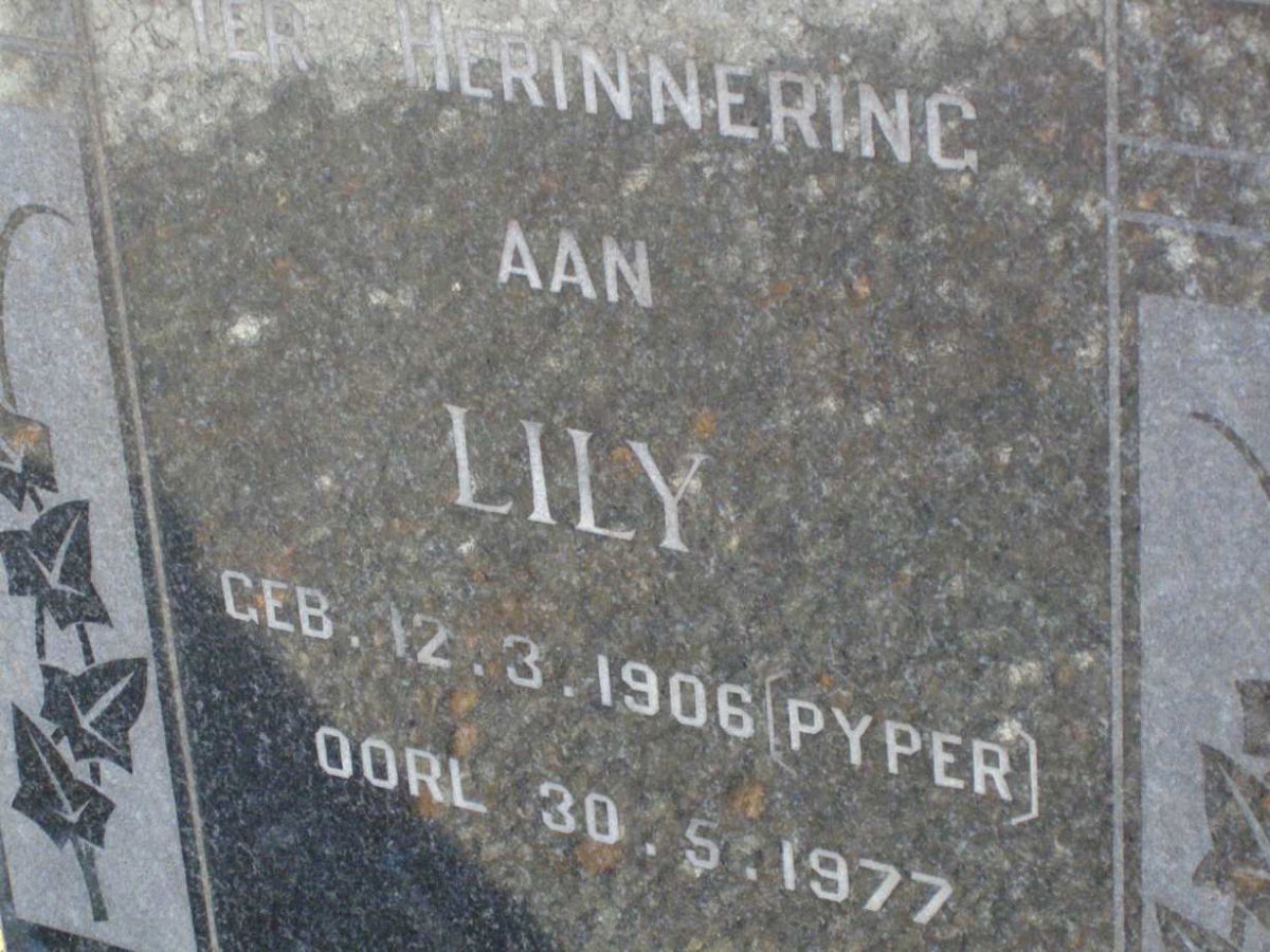 COETSEE Lily nee PYPER 1906-1977