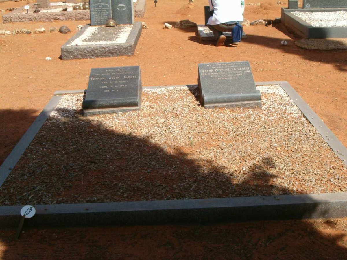 CLOETE Petrus Jozia 1890-1969 &amp; Helena Petronella SWANEPOEL 1901-1961