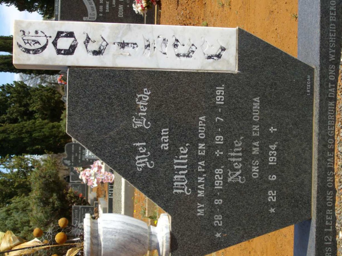 COETZEE Willie 1928-1991 &amp; Nettie 1934-