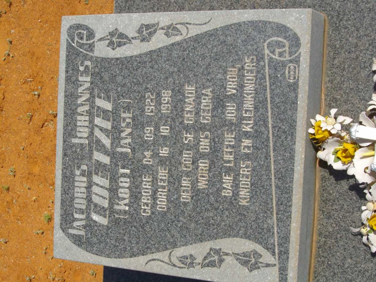 COETZEE Jacobus Johannes 1922-1998