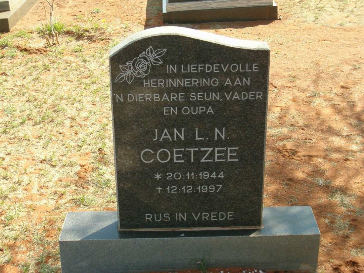 COETZEE Jan L.N. 1944-1997
