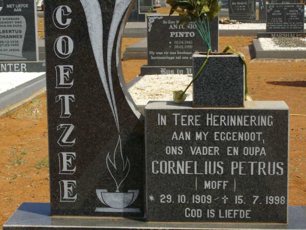 COETZEE Cornelius Petrus 1909-1998