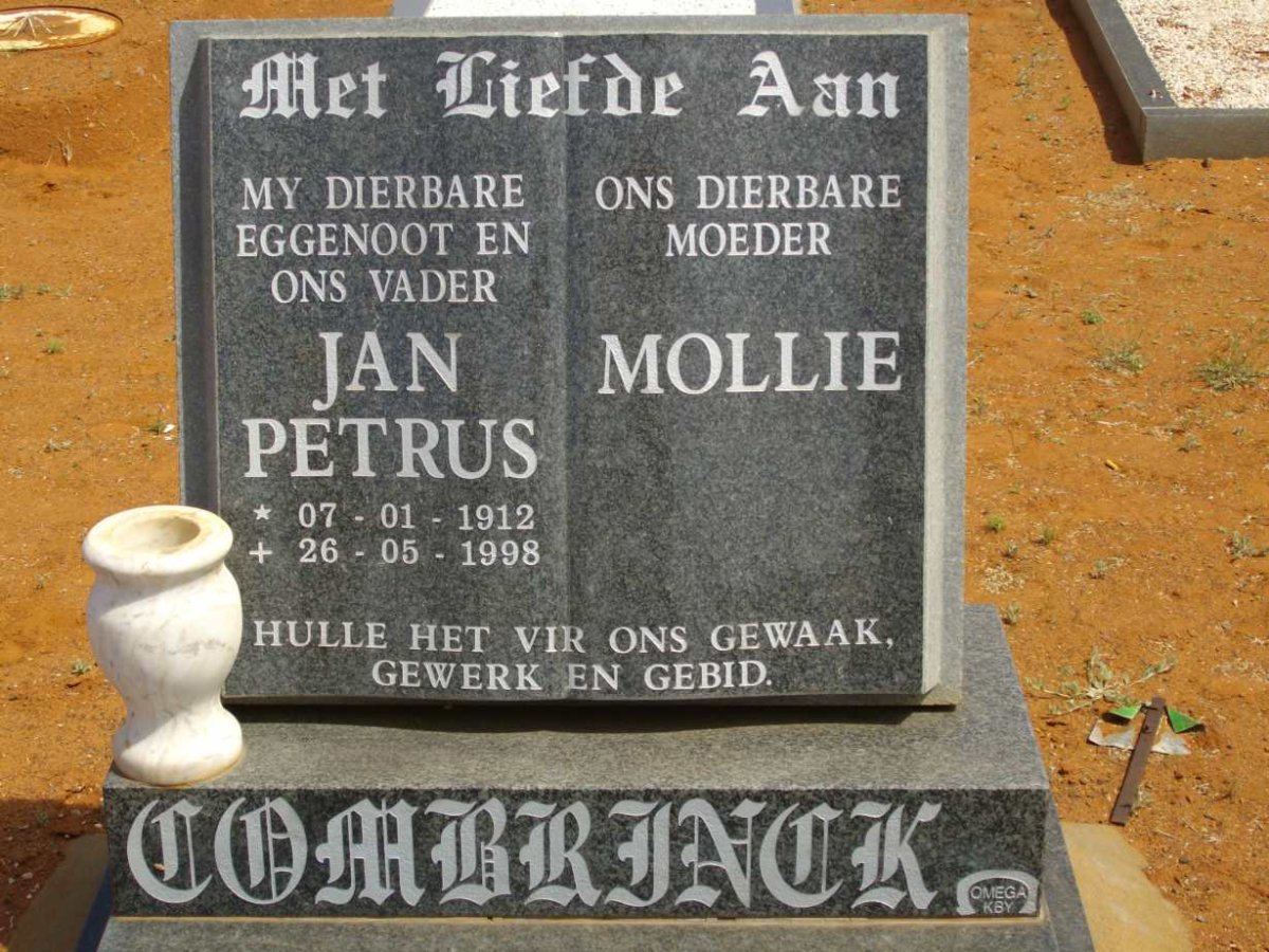 COMBRINCK Jan Petrus 1912-1998 &amp; Mollie