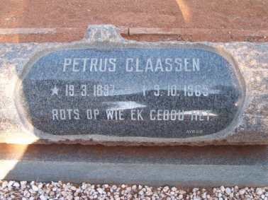 CLAASSEN Petrus 1897-1965