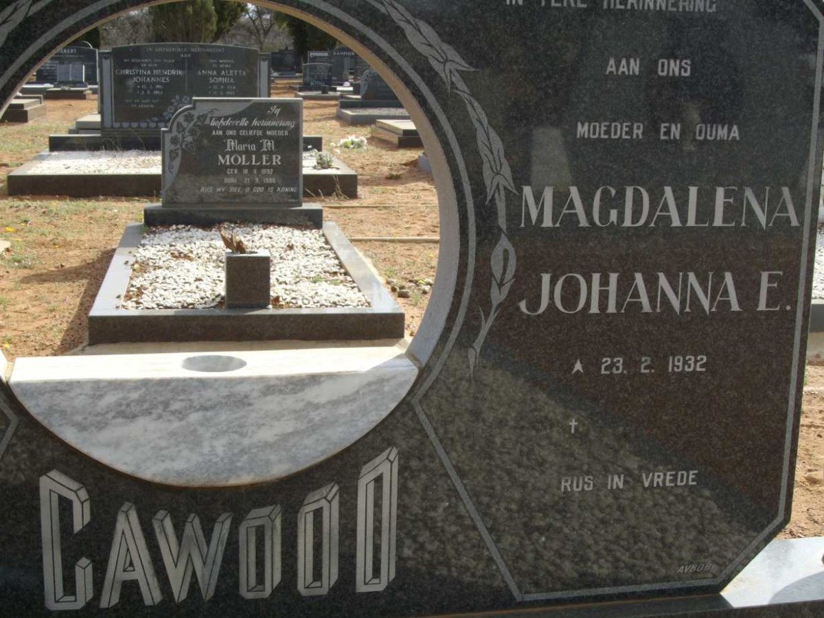 CAWOOD Magdalena Johanna E. 1932-