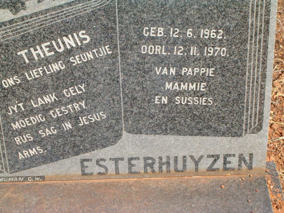 ESTERHUYZEN Theunis 1962-1970