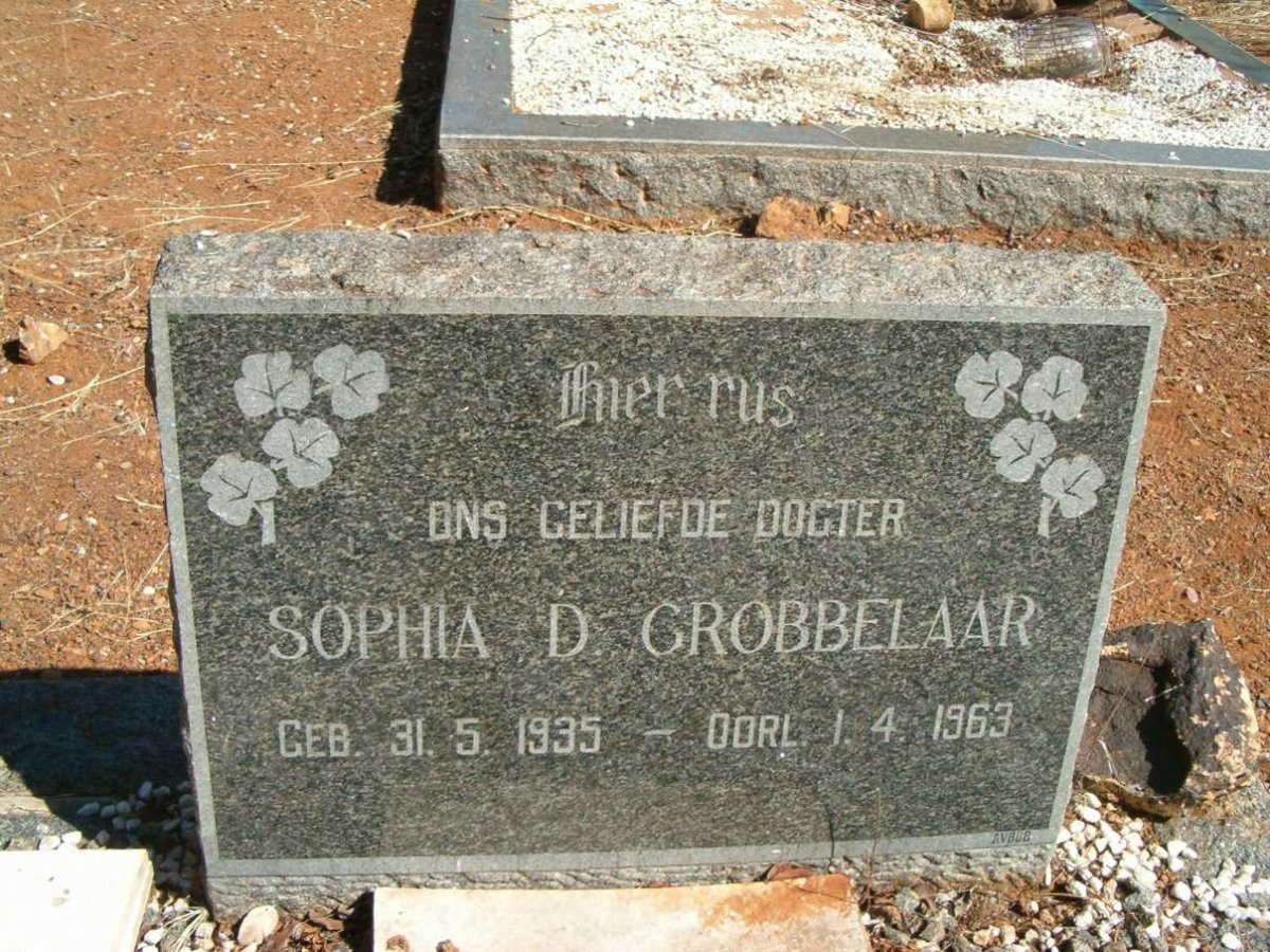 GROBBELAAR Sophia D. 1935-1963