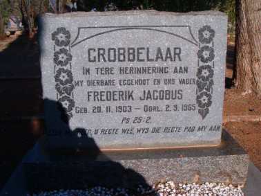 GROBBELAAR Frederik Jacobus 1903-1965