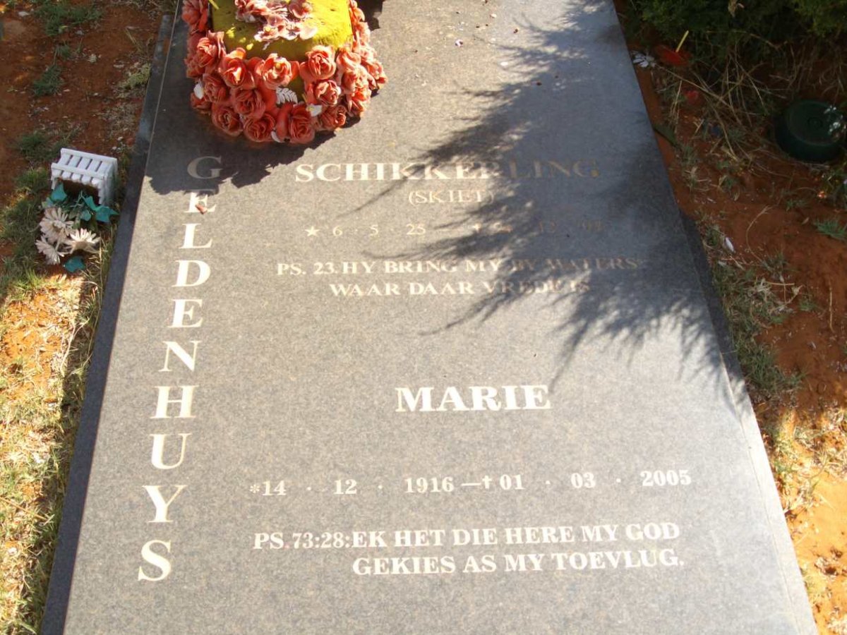 GELDENHUYS Schikkerling 1925- ? &amp; Marie 1916-2005