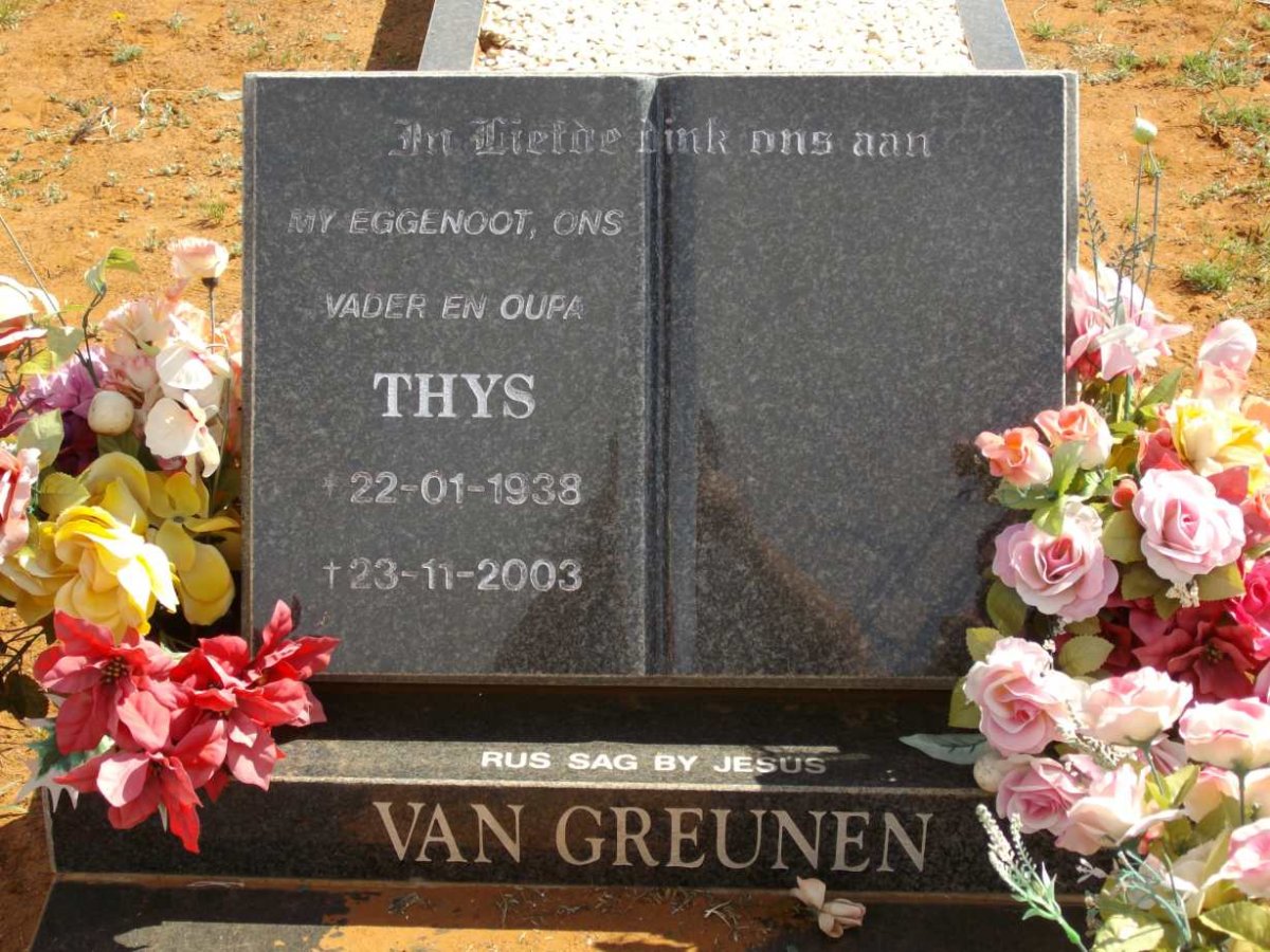 GREUNEN Thys, van 1938-2003