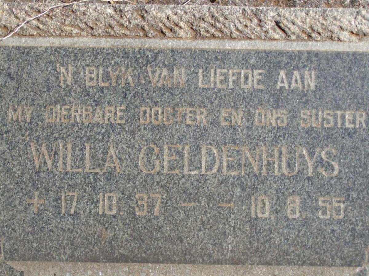 GELDENHUYS Willa 1937-1955