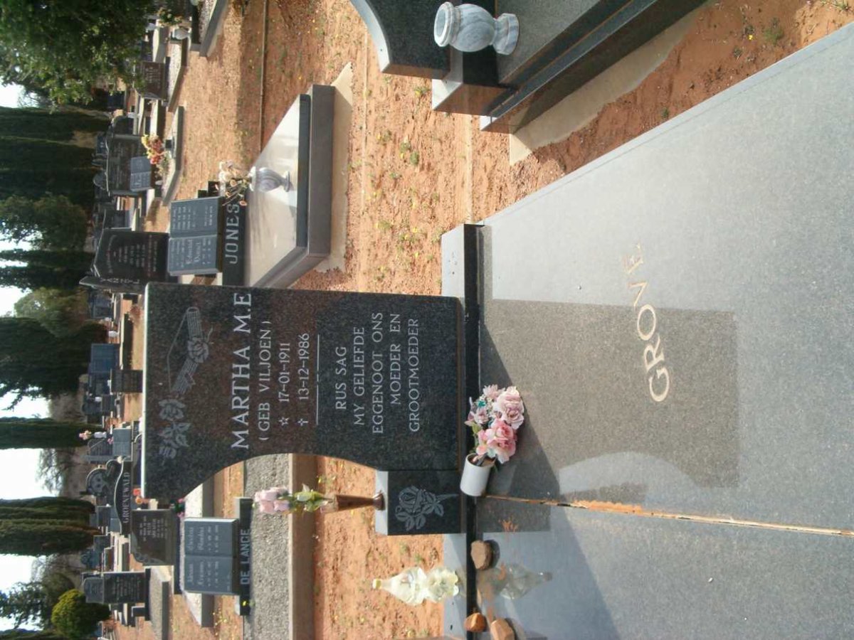 GROVE Martha M.E. nee VILJOEN 1911-1986
