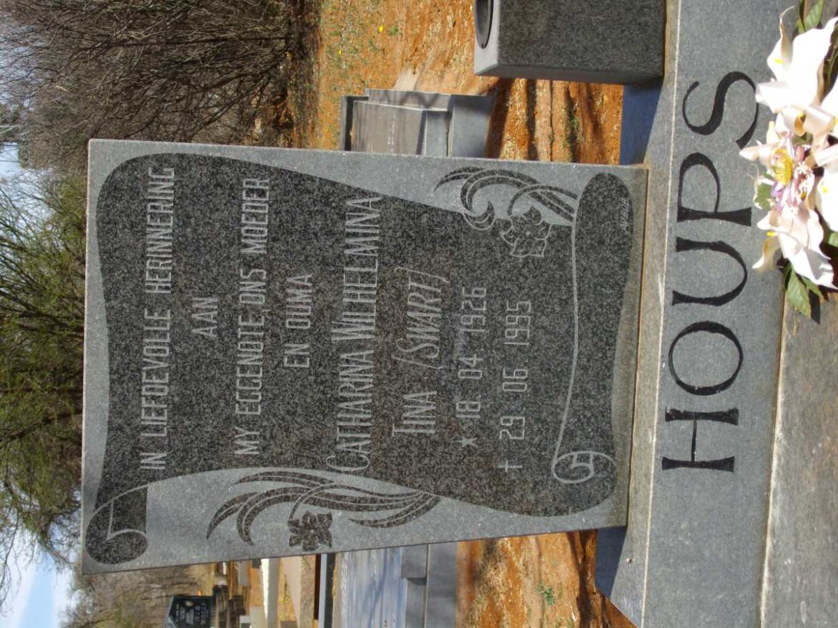 HOUPS Catharina Wilhelmina nee SWART 1926-1995