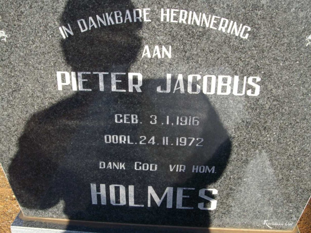 HOLMES Pieter Jacobus 1916-1972