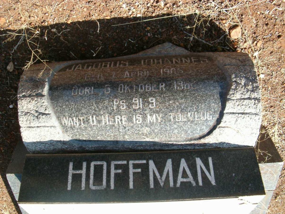 HOFFMAN Jacobus Johannes 1905-1962