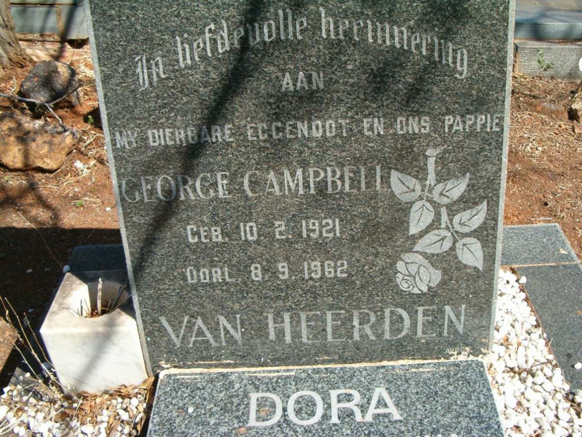 HEERDEN George Campbell, van 1921-1962 &amp; Dora