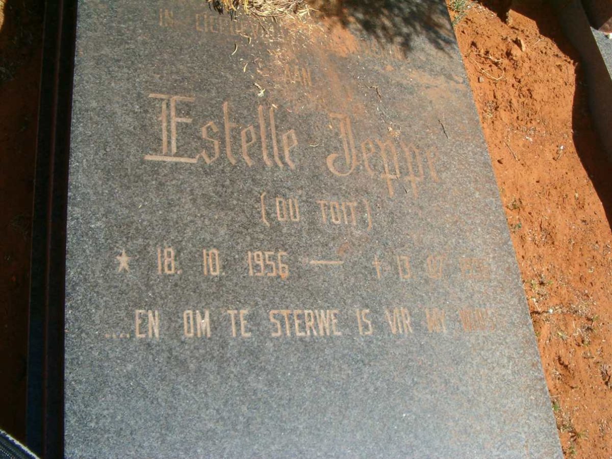 JEPPE Estelle nee DU TOIT 1956-19?
