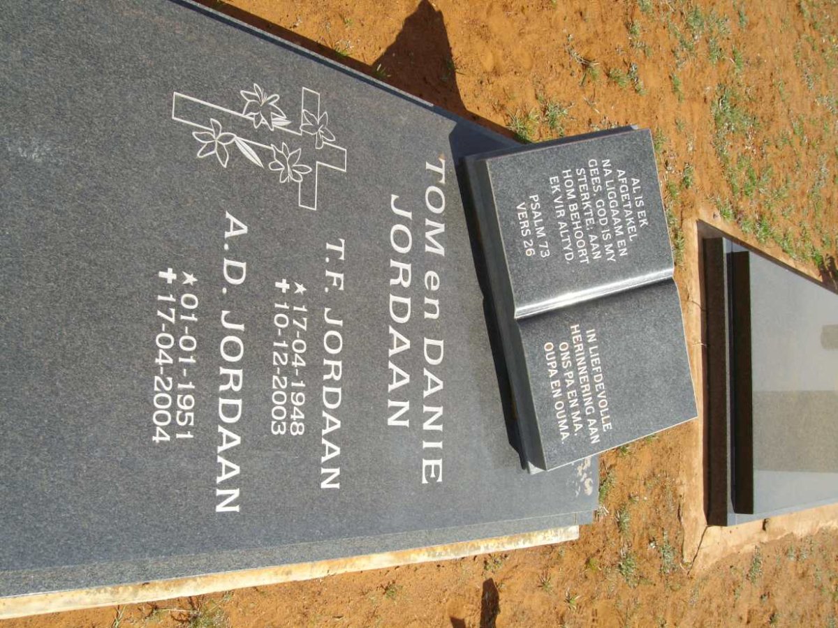 JORDAAN T.F. 1948-2003 &amp; A.D. 1951-2004
