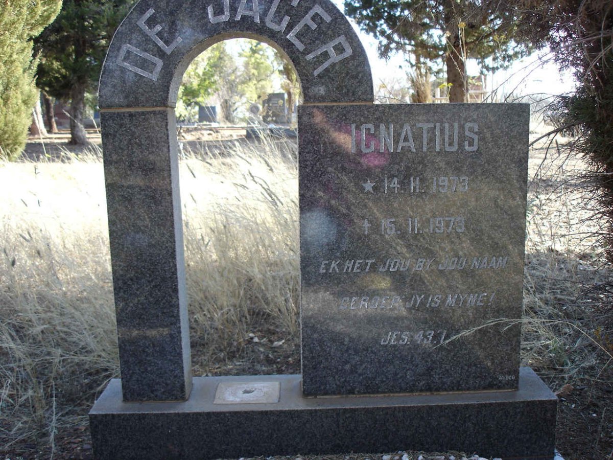 JAGER Ignatius, de 1973-1973