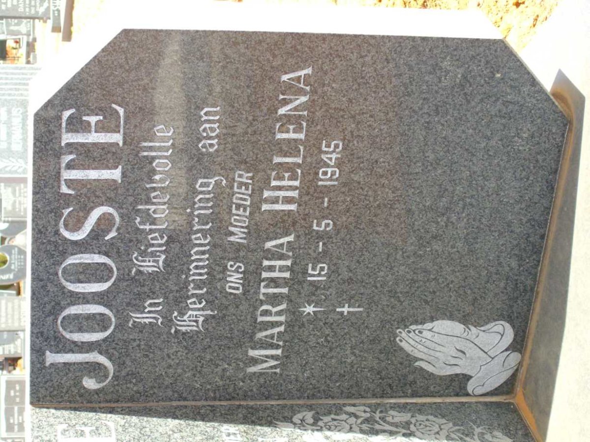 JOOSTE  Martha Helena 1945-