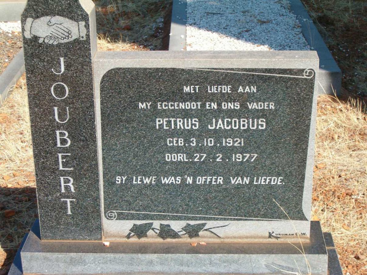 JOUBERT Petrus Jacobus 1921-1977