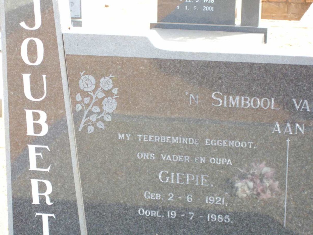JOUBERT Giepie 1921-1985