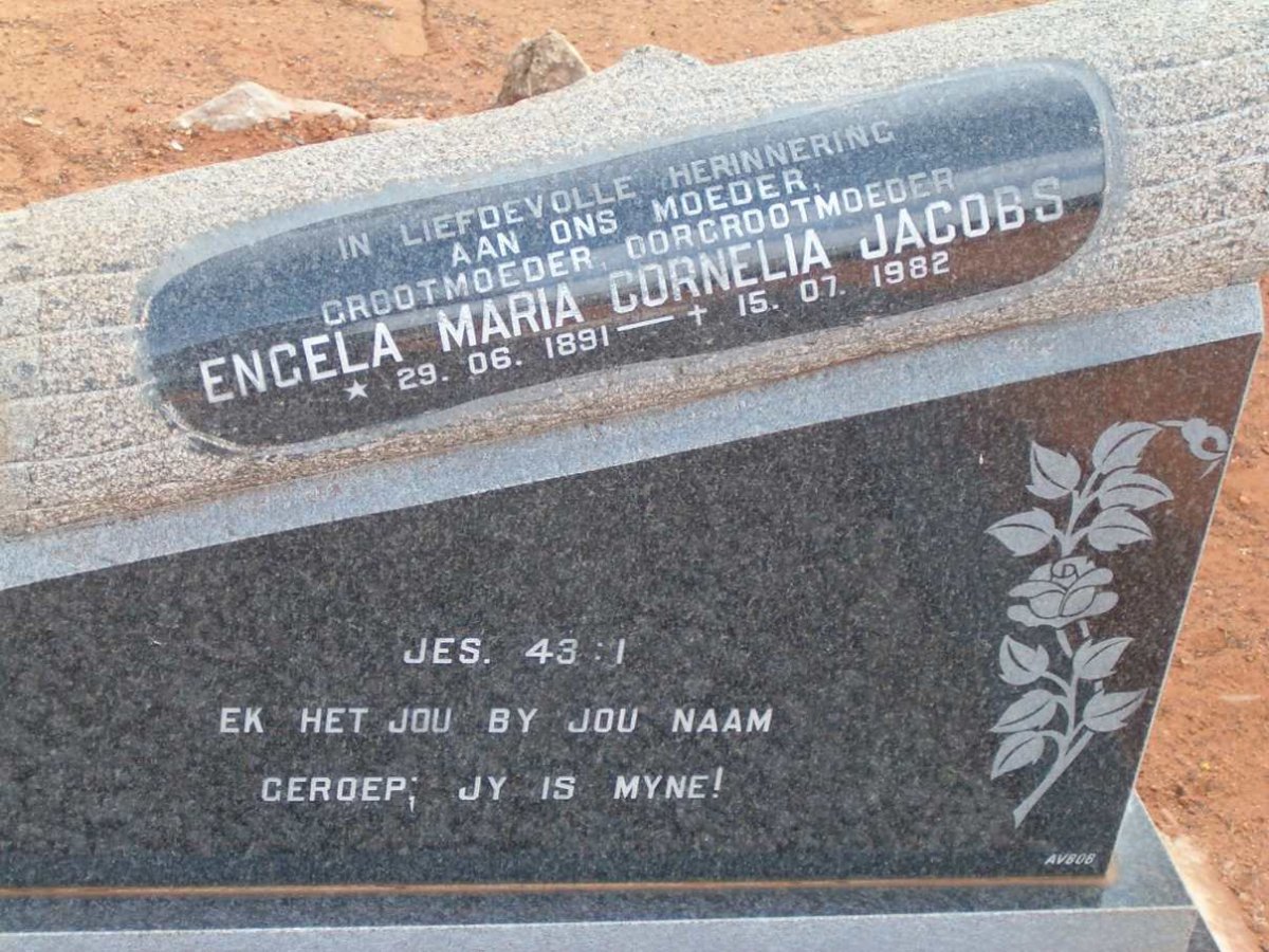 JACOBS Engela Maria Cornelia 1891-1982