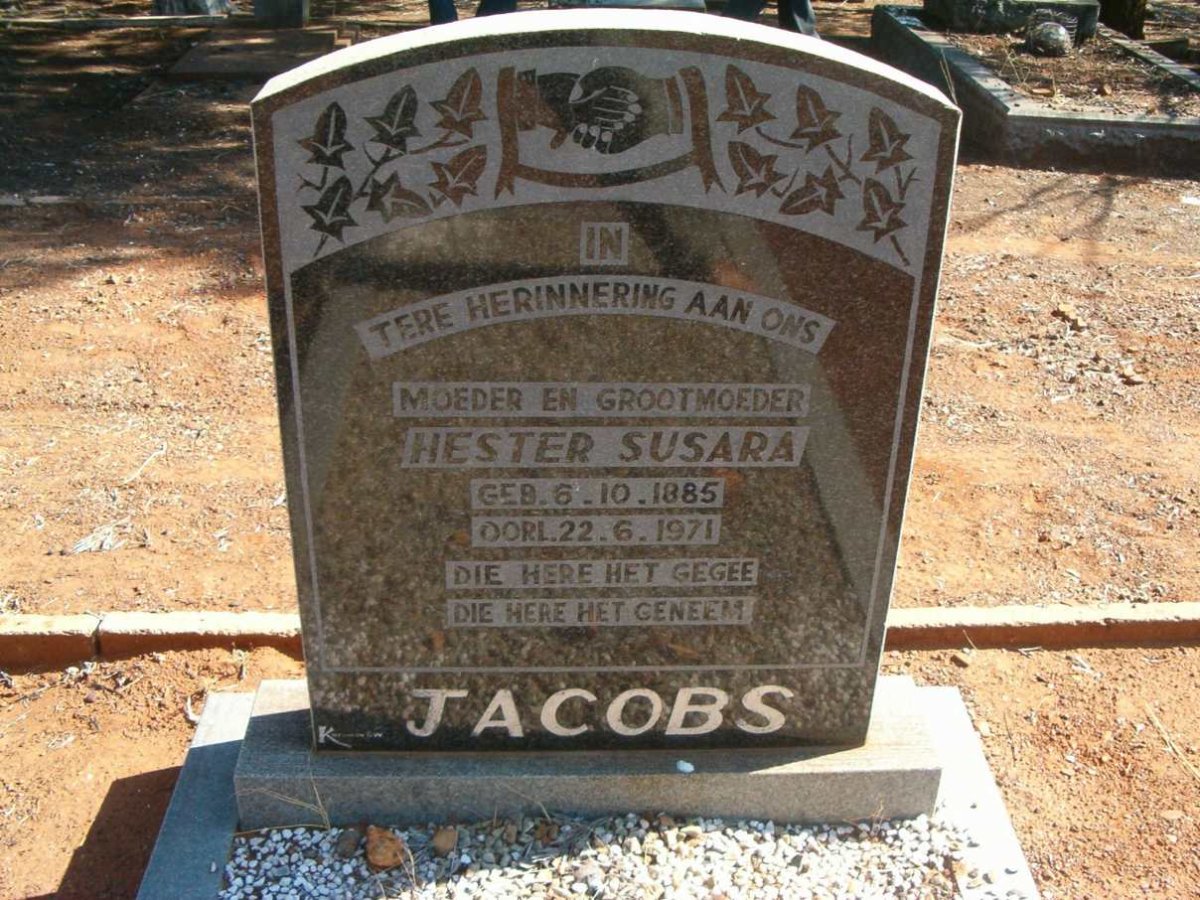 JACOBS Hester Susara 1885-1971