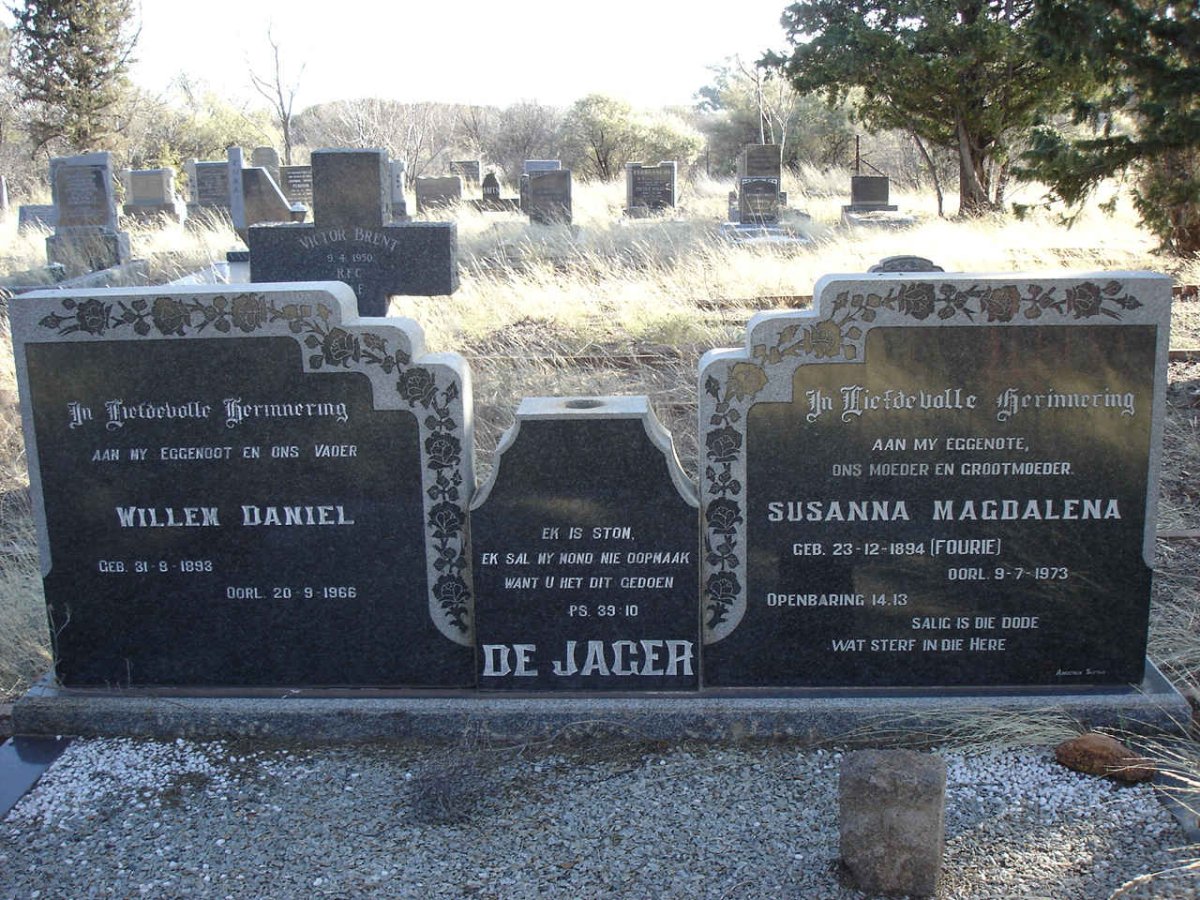 JAGER Willem Daniel, de 1893-1966 &amp; Susanna Magdalena FOURIE 1894-1973
