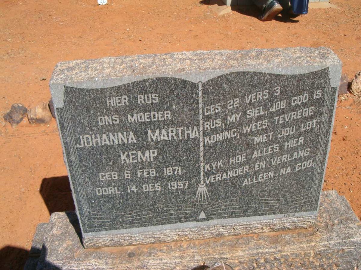 KEMP Johanna Martha 1871-1957