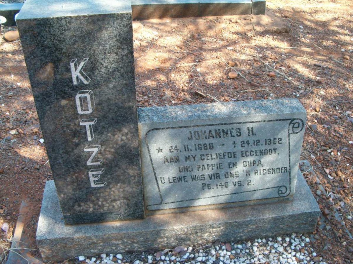 KOTZE Johannes H. 1888-1962