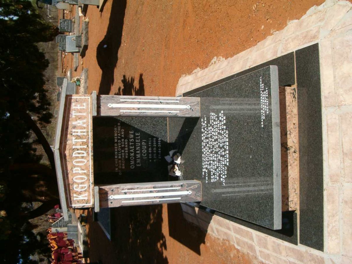 KGOPODITHATE Omokaetswe Emmanuele 1904-2006