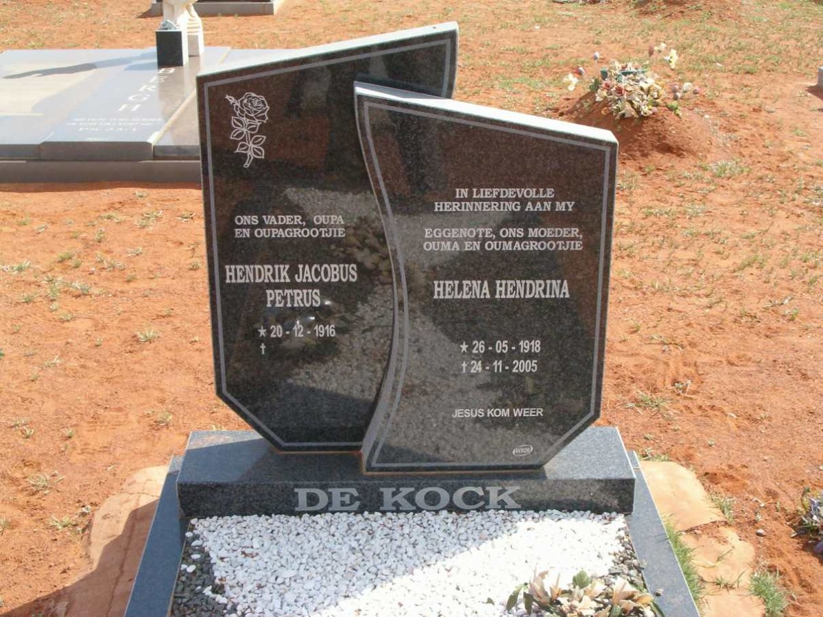 KOCK Hendrik Jacobus Petrus 1916- &amp; Helena Hendrina 1918-2005