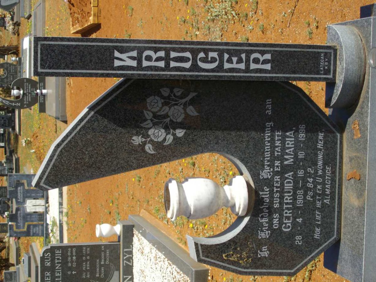 KRUGER Gertruida Maria 1908-1996