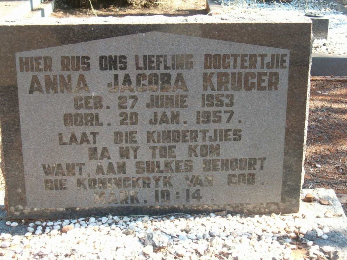 KRUGER Anna Jacoba 1953-1957