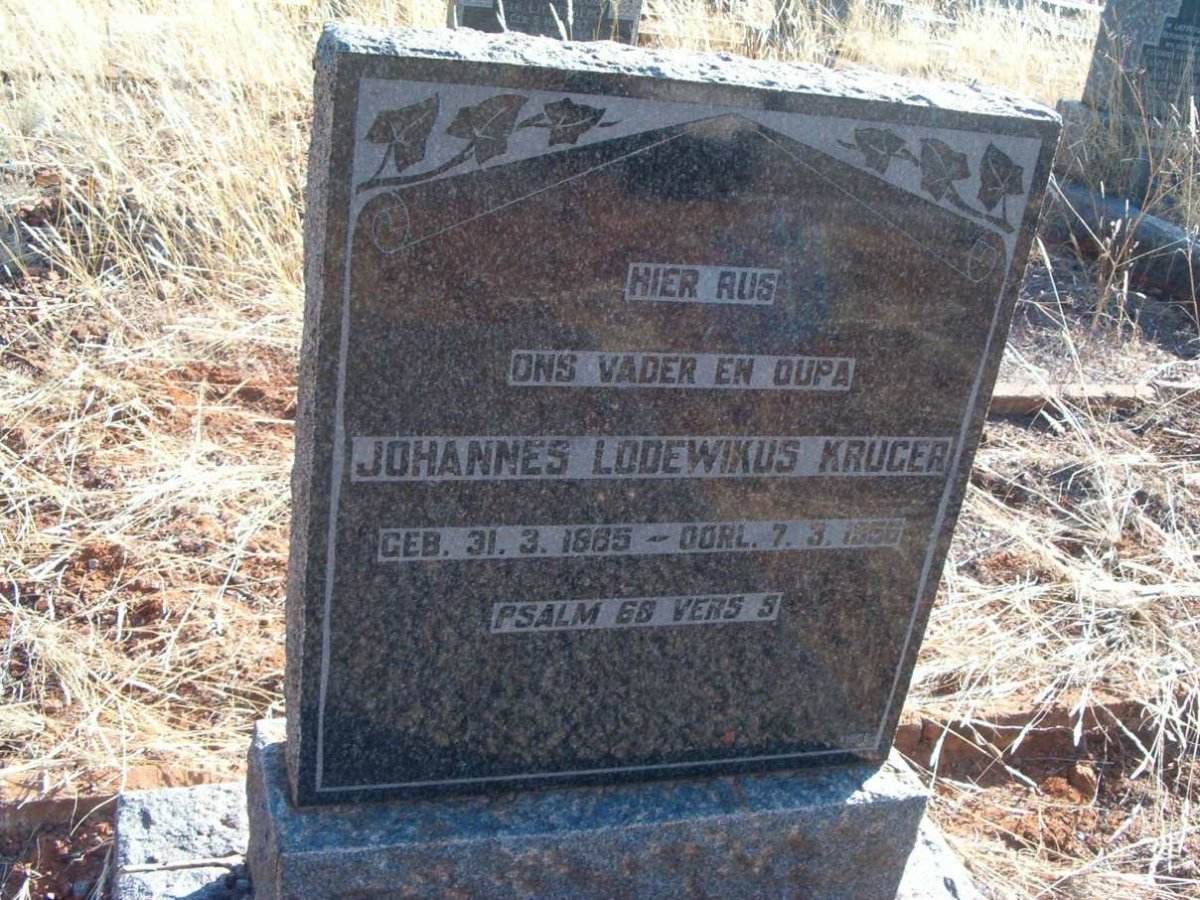 KRUGER Johannes Lodewikus 1885-1956
