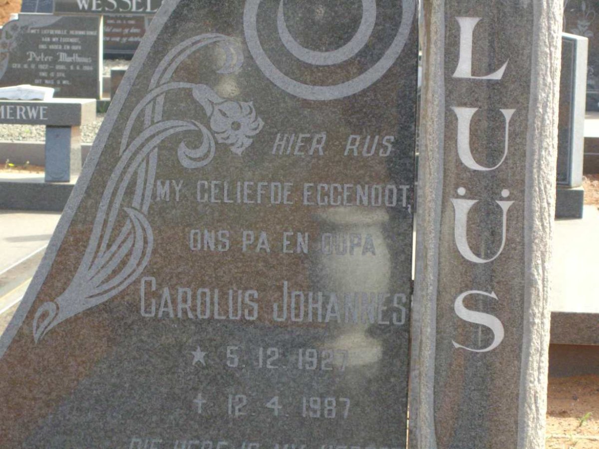 LUÜS Carolus Johannes 1927-1987
