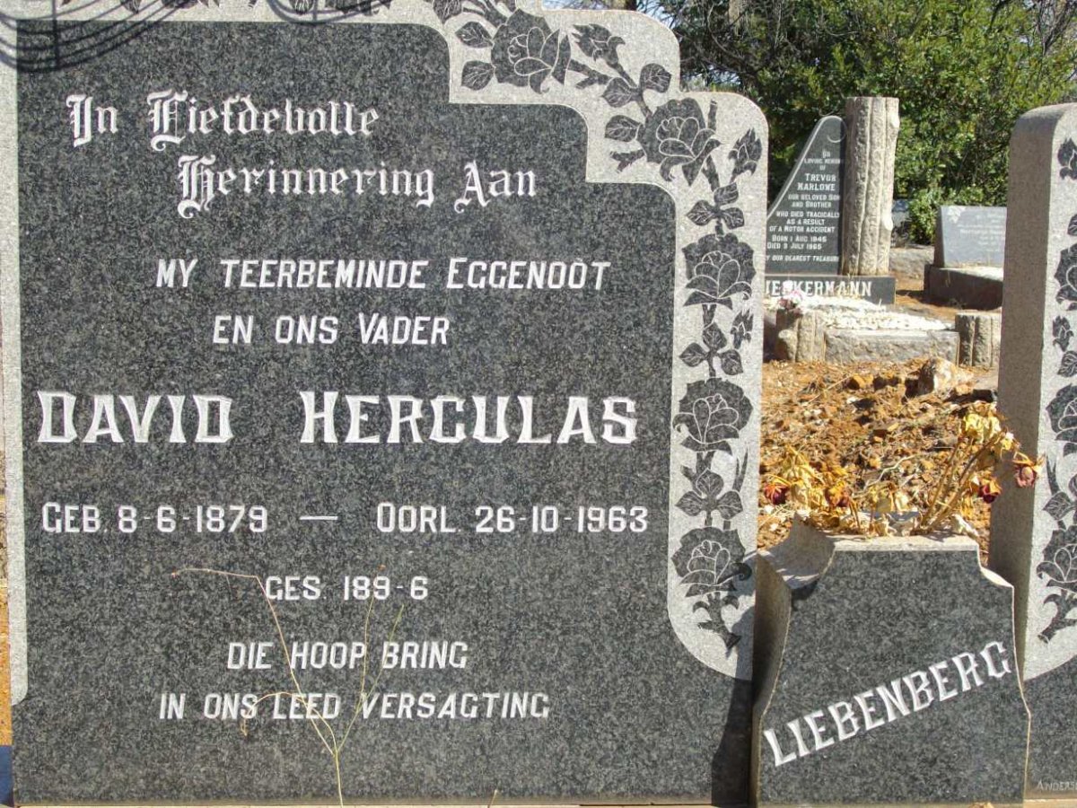 LIEBENBERG David Herculas 1879-1963