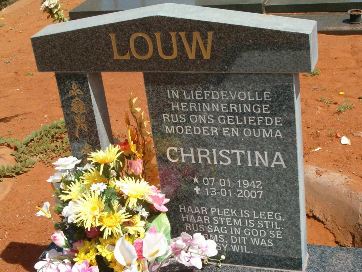 LOUW Christina 1942-2007