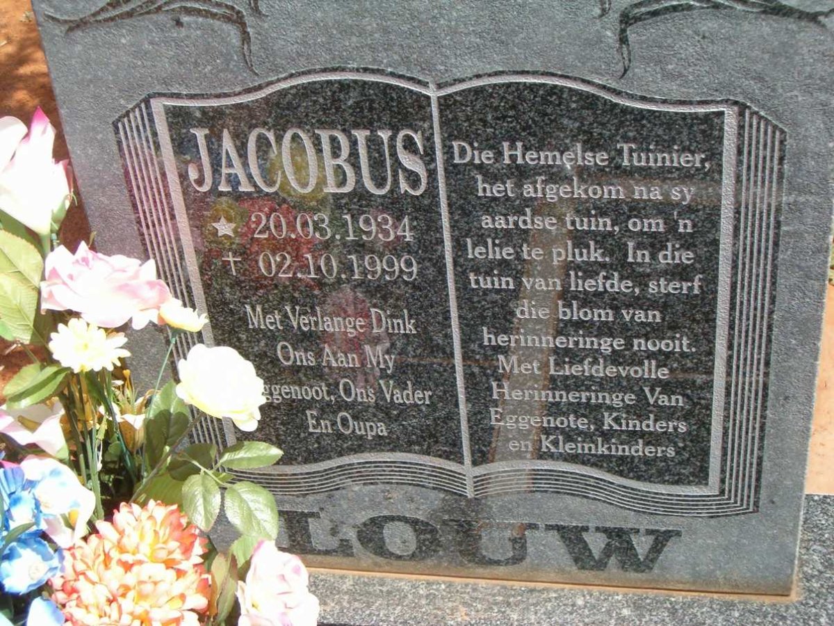 LOUW Jacobus 1934-1999