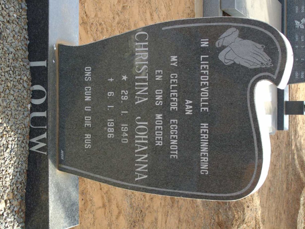LOUW Christina Johanna 1940-1986