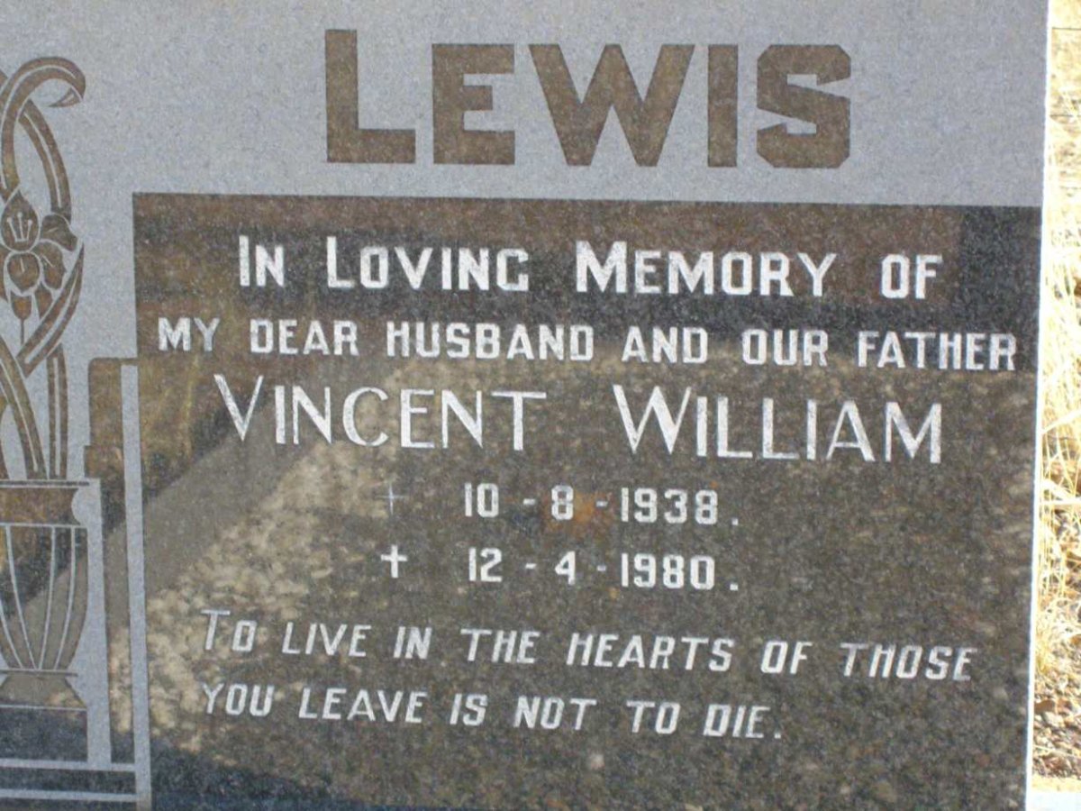 LEWIS Vincent William 1938-1980